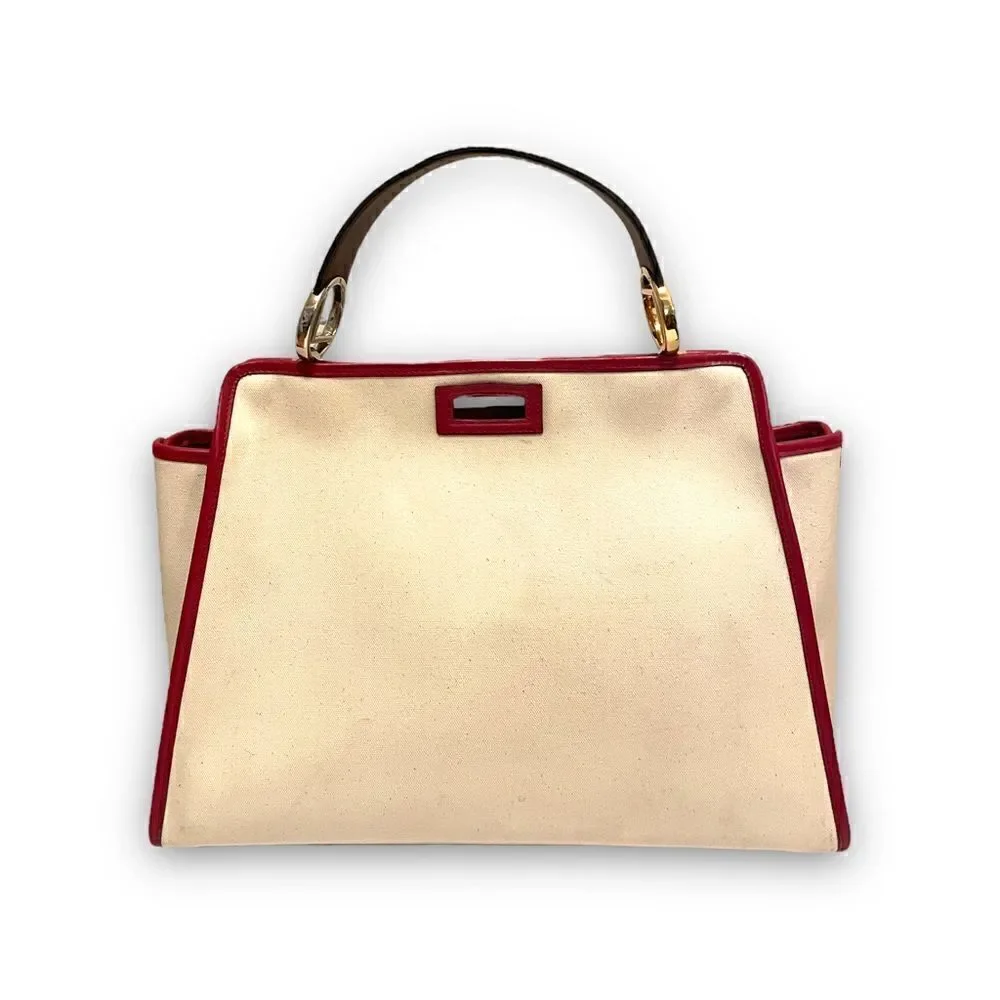 FENDI Crème & Red Medium Defender Cover - Picture 10 of 14